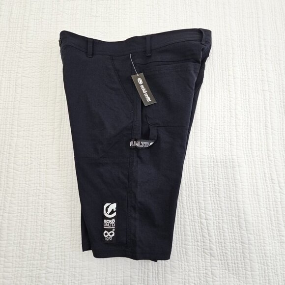 Ecko Unltd Utility Shorts Men's 32 Black Cargo 12" Inseam NEW 6 Pockets NWT - Picture 3 of 16
